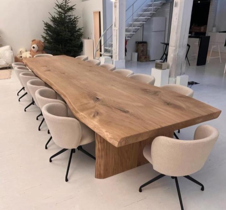 tafels , horeca, bureel, op uw maat boomstamtafels, Huis en Inrichting, Tafels | Sidetables, Zo goed als nieuw, 50 tot 75 cm, 200 cm of meer