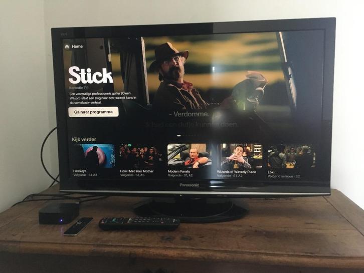 Panasonic 37" Full HD TV + Apple TV 1080p – Complete Set!, Audio, Tv en Foto, Televisies, Gebruikt, LCD, 80 tot 100 cm, Full HD (1080p)