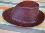 Chapeau cuir comme neuf XL, 60 cm (XL, 7½ inch) of meer, Autre, Ophalen of Verzenden, Hoed