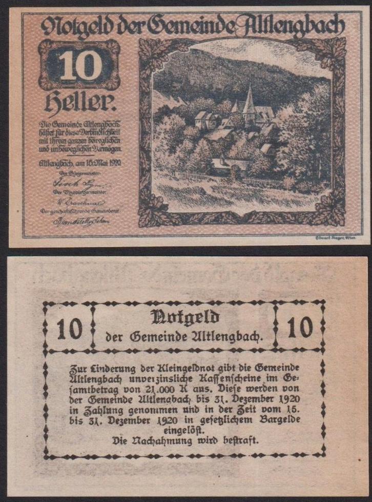 Altlengbach, Timbres & Monnaies, Monnaies & Billets de banque | Collections, Billets de banque, Enlèvement ou Envoi
