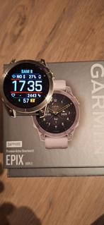 Garmin epix gen 2 saphire titanium 47 cm janvier 2025, Ophalen of Verzenden, Conditie, Gebruikt, Grijs
