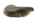 antieke fiets zadel leder BROWN oldtimer rijwiel vintage, Antiek en Kunst, Curiosa en Brocante, Ophalen of Verzenden