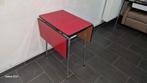 oude vintage rode opvouwbare formica tafel 60cm, Antiek en Kunst, Ophalen of Verzenden