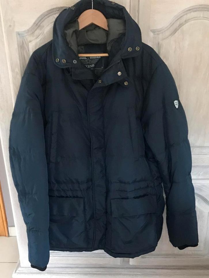Très belle veste doudoune d'hiver homme avec capuche 3XL, Kleding | Heren, Jassen | Winter, Zo goed als nieuw, Overige maten, Blauw
