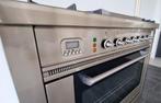 ☘️ Luxe Fornuis Boretti 90 cm rvs 5 pits Frytop 1 grote oven, Elektronische apparatuur, 60 cm of meer, 5 kookzones of meer, Vrijstaand