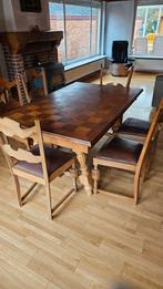 Table ancienne en chêne avec 6 chaises, Maison & Meubles, Tables | Tables à manger, Comme neuf, Enlèvement