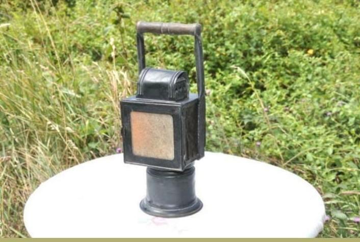 § lanterne de chemin de fer laiton peint, Collections, Trains & Trams, Utilisé, Train, Enlèvement ou Envoi