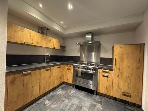Complete Houtkleurige Hoekkeuken + Apparatuur + GEDEMONTEERD, Huis en Inrichting, Keuken | Complete keukens, Hoekkeuken, Ophalen of Verzenden