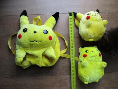 Pikachu pokemon rugzakje en beertjes knuffel, Verzamelen, Speelgoed, Gebruikt, Ophalen of Verzenden