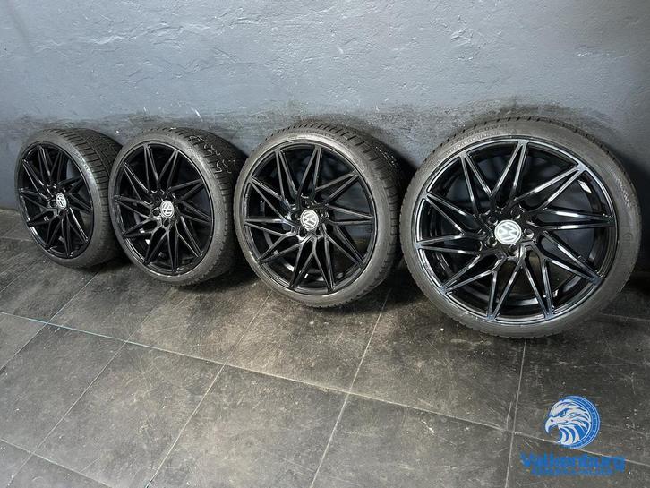 7-8mm! VW Caddy 20 inch Keskin zwarte velgen 5x112 winterban, Auto-onderdelen, Banden en Velgen, Banden en Velgen, Winterbanden