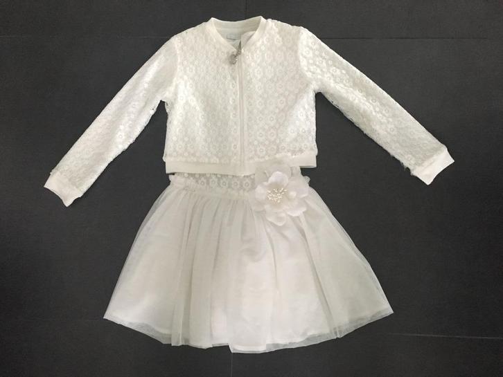 GYMP communiekleedje + jasje - Maat 122, Kinderen en Baby's, Kinderkleding | Maat 122, Zo goed als nieuw, Meisje, Jurk of Rok