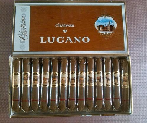 Doos sigaren  25 stuks  " Château LUGANO ", Verzamelen, Rookartikelen, Aanstekers en Luciferdoosjes, Zo goed als nieuw, Overige typen