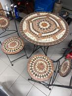 Tafel met 2 stoelen vintage, Tuin en Terras, Ophalen, Zo goed als nieuw