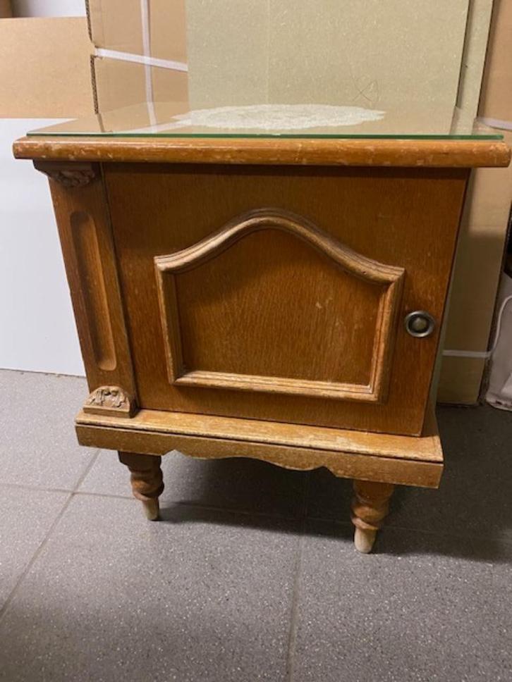 Vintage nachtkastje, Maison & Meubles, Chambre à coucher | Tables de chevet, Utilisé, 55 à 70 cm, 45 à 65 cm, Bois, Enlèvement