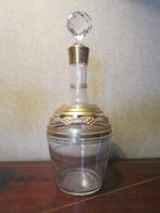 Baccarat, Saint-Louis,...: geëmailleerde karaf, gouden rand!, Antiek en Kunst, Antiek | Glaswerk en Kristal, Ophalen of Verzenden