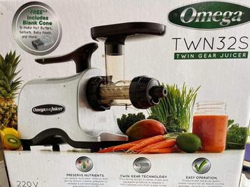 Omega TWN32S twin gear slow juicer nieuw in doos