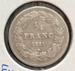 Rarissime 1/4 francs argent 1834 TB+, Zilver, Zilver