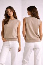 ZARA Knit Debardeur – Beige, Kleding | Dames, Homewear, Ophalen of Verzenden, Zo goed als nieuw, Maat 38/40 (M), Beige