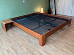 AUPING bed 180 x 200 met 2 nachttafels, Huis en Inrichting, Slaapkamer | Boxsprings, Ophalen, Bruin, Tweepersoons, Zo goed als nieuw