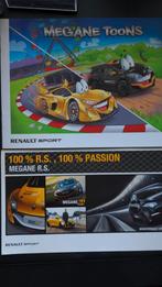 Renault Megane toons & Megane rs world series postkaart 2012, Ophalen of Verzenden, Zo goed als nieuw, Renault
