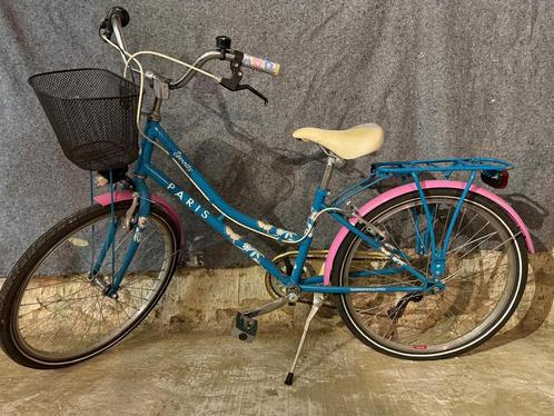 Kleurrijke meisjesfiets (24 inch - 8 tot 11 jaar), Fietsen en Brommers, Fietsen | Meisjes, Gebruikt, 24 inch, Versnellingen, Ophalen