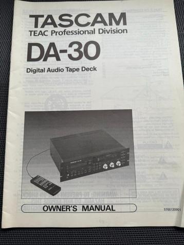 TASCAM DA 30 MANUAL beschikbaar voor biedingen