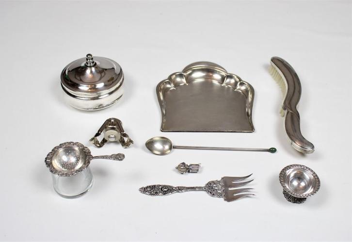 verzilverde objecten voor tafeldecoratie, bestek, tafelgerei, Antiek en Kunst, Antiek | Bestek, Ophalen of Verzenden