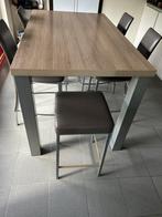 Eettafel + stoelen, Ophalen, Gebruikt, 100 tot 150 cm, 50 tot 100 cm