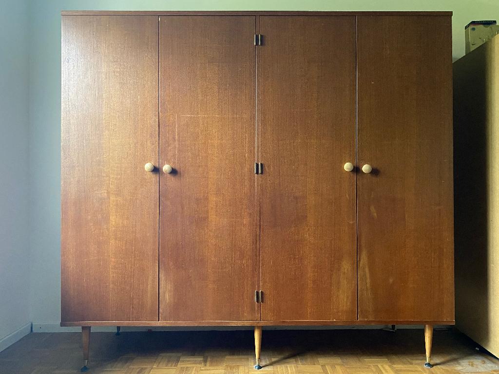 Vintage kleerkast - massief eik, Huis en Inrichting, Kasten | Kleerkasten, Gebruikt, 150 tot 200 cm, 150 tot 200 cm, 50 tot 75 cm
