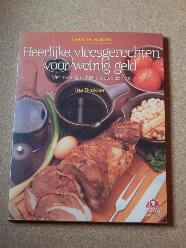Heerlijke vleesgerechten voor weinig geld - Ina Drukker, Boeken, Kookboeken, Gelezen, Europa, Ophalen of Verzenden