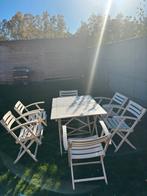 Tuintafel en 6 stoelen, Ophalen, Zo goed als nieuw