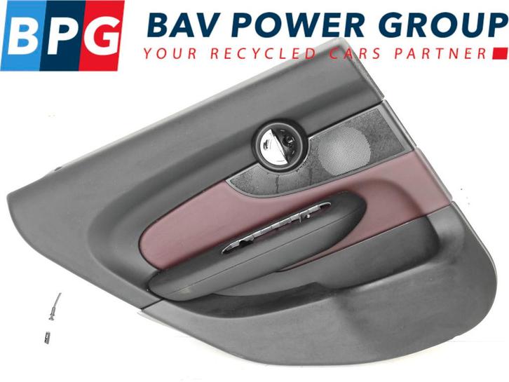 PORTIERBEKLEDING LINKS ACHTER BURGUNDY Mini Clubman (F54), Auto-onderdelen, Interieur en Bekleding, Mini, Gebruikt