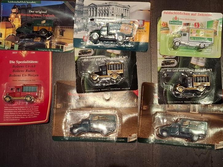 8 klassieke vrachtwagen bier reclame ongeveer 1/50, Hobby en Vrije tijd, Modelauto's | 1:50, Zo goed als nieuw, Bus of Vrachtwagen