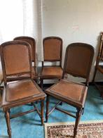 4 stoelen, Vier, Gebruikt, Vintage, Hout