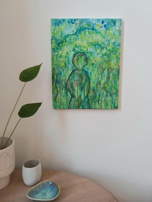 Schilderij in olieverf. Reflections. 27x35 cm, Antiek en Kunst, Kunst | Schilderijen | Modern, Verzenden