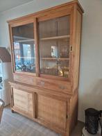 Teak houten vitrinekast, Huis en Inrichting, Ophalen, Gebruikt, 200 cm of meer, Teakhout