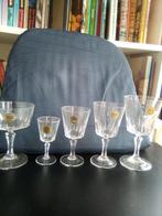 Ensemble de verres en cristal : 50 pièces, 10 de chaque type, Antiquités & Art, Enlèvement ou Envoi