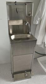 RVS Spoelmeubel, Handenwasstation met voetbediening, Ophalen, Gebruikt, Inox Meubilair