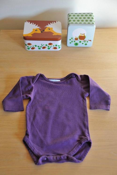 Romper paars lange mouw Hema - Maat 50-56, Kinderen en Baby's, Babykleding | Maat 50, Gebruikt, Meisje, Nacht- of Onderkleding