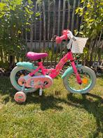 Barbie fiets meisjes 14 inch met wieltjes, Ophalen, Zo goed als nieuw, 14 inch of minder, Handrem