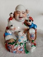 Grande figurine Bouddha souriant porcelaine Chinoise 1960/70, Enlèvement ou Envoi
