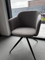 Grijze stoffen kuipstoel (6 stuks), Huis en Inrichting, Stoelen, Ophalen, Gebruikt, Vijf, Zes of meer stoelen, Stof