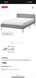 IKEA BED, Nieuw, 160 cm, Grijs, Metaal