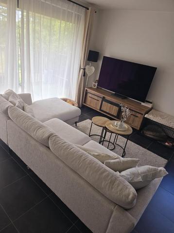 NIEUW MEUBELSET 1 JAAR OUD  old teak / mat zwart beschikbaar voor biedingen