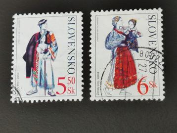 Slovaquie 2001 - Costumes de Detva, folklore, Enlèvement ou Envoi, Autres pays, Affranchi
