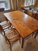 Table + 4 chaises bois, Enlèvement, Utilisé