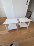 Bijzettafel - nachttafel - wit (2x), Ophalen, Zo goed als nieuw