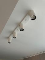 Plafondspots 4 armaturen + lampen, Huis en Inrichting, Lampen | Spots, Ophalen, Zo goed als nieuw, Metaal of Aluminium, Plafondspot of Wandspot
