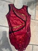 Turnpakje rood met glitters 36/s, Enlèvement, Utilisé, Maillot de gymnastique, Rouge