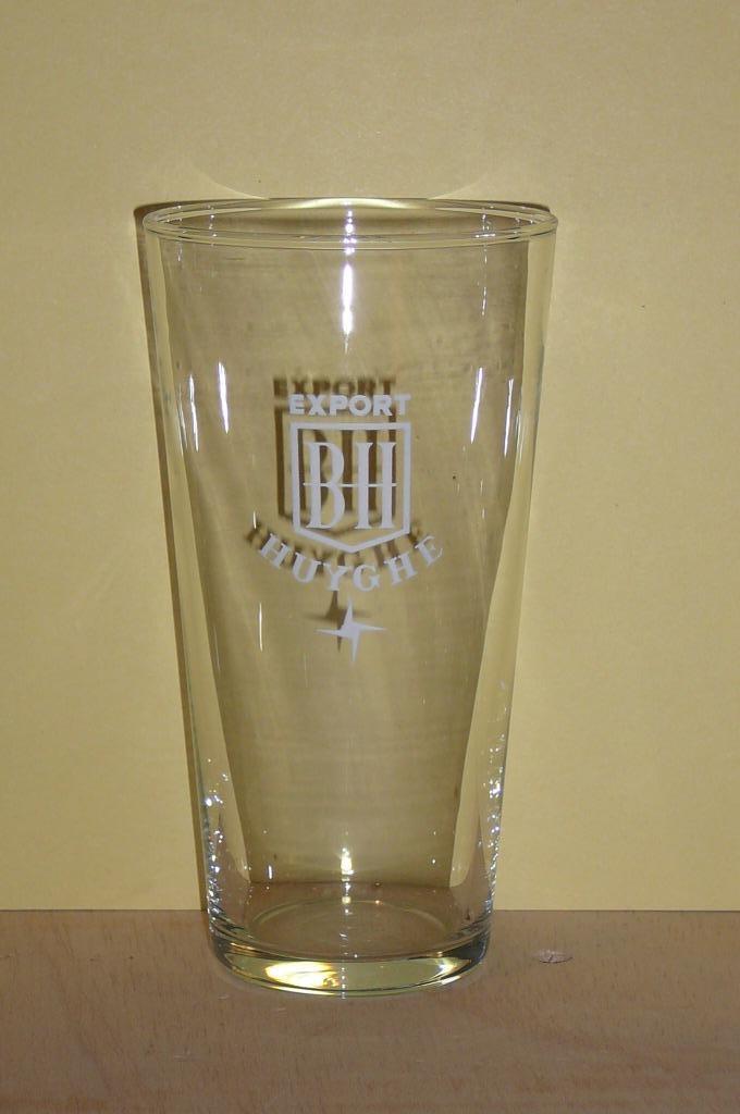 2 Bierglazen EXPORT  HUYGHE, Verzamelen, Glas en Drinkglazen, Ophalen of Verzenden